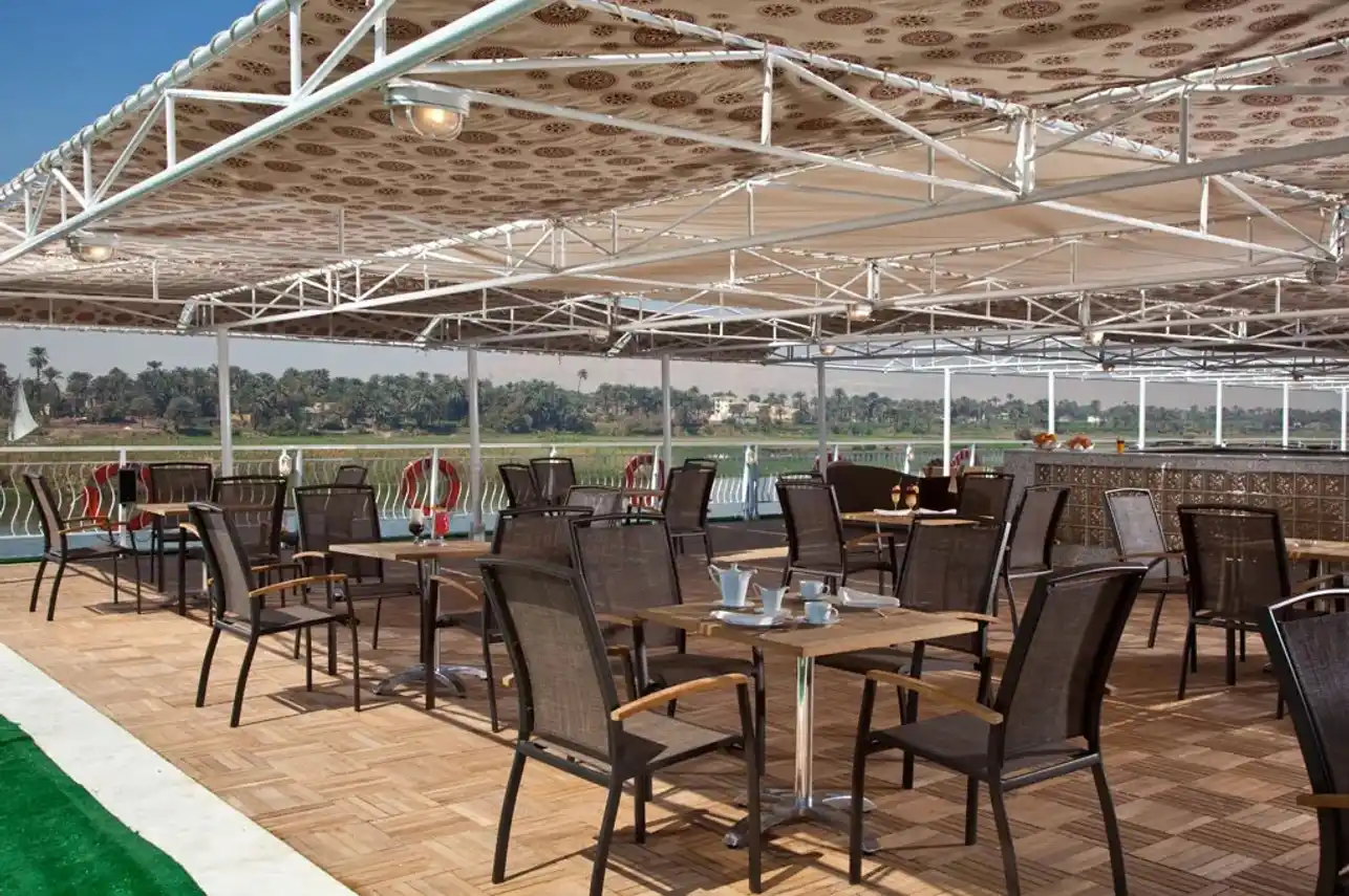 Sun deck of the Steigenberger Legacy Nile Cruise Nile cruise